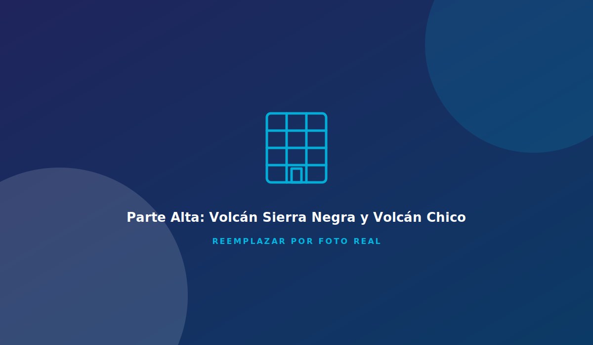 Parte Alta: Volcán Sierra Negra y Volcán Chico
